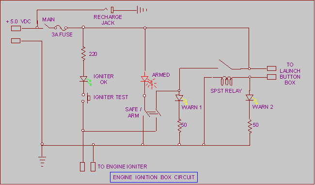 Electrical schematic of ignition circuit
